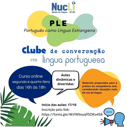 NucLi oferta curso gratuito de português para estrangeiros